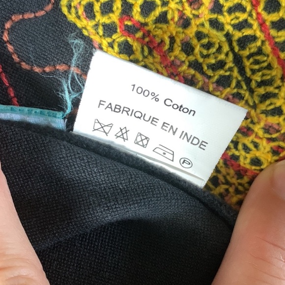 Karma Living velvet embroidered throw - Picture 6 of 7